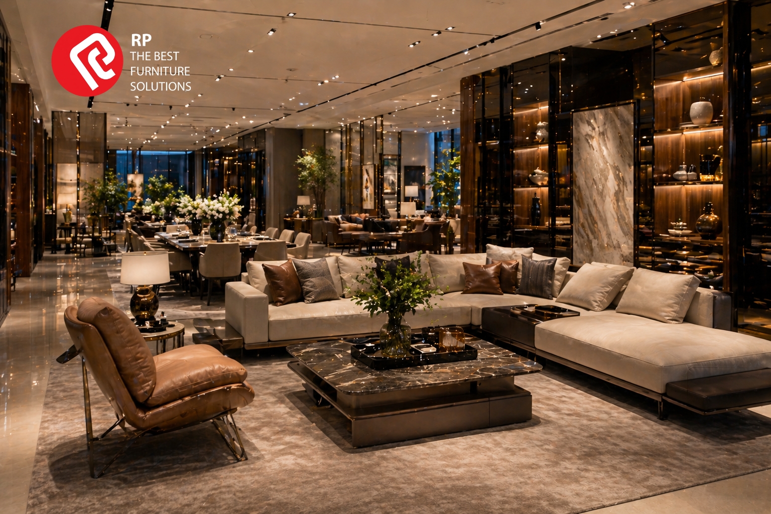Tổng quan không gian nội thất cao cấp do RP Furniture triển khai.