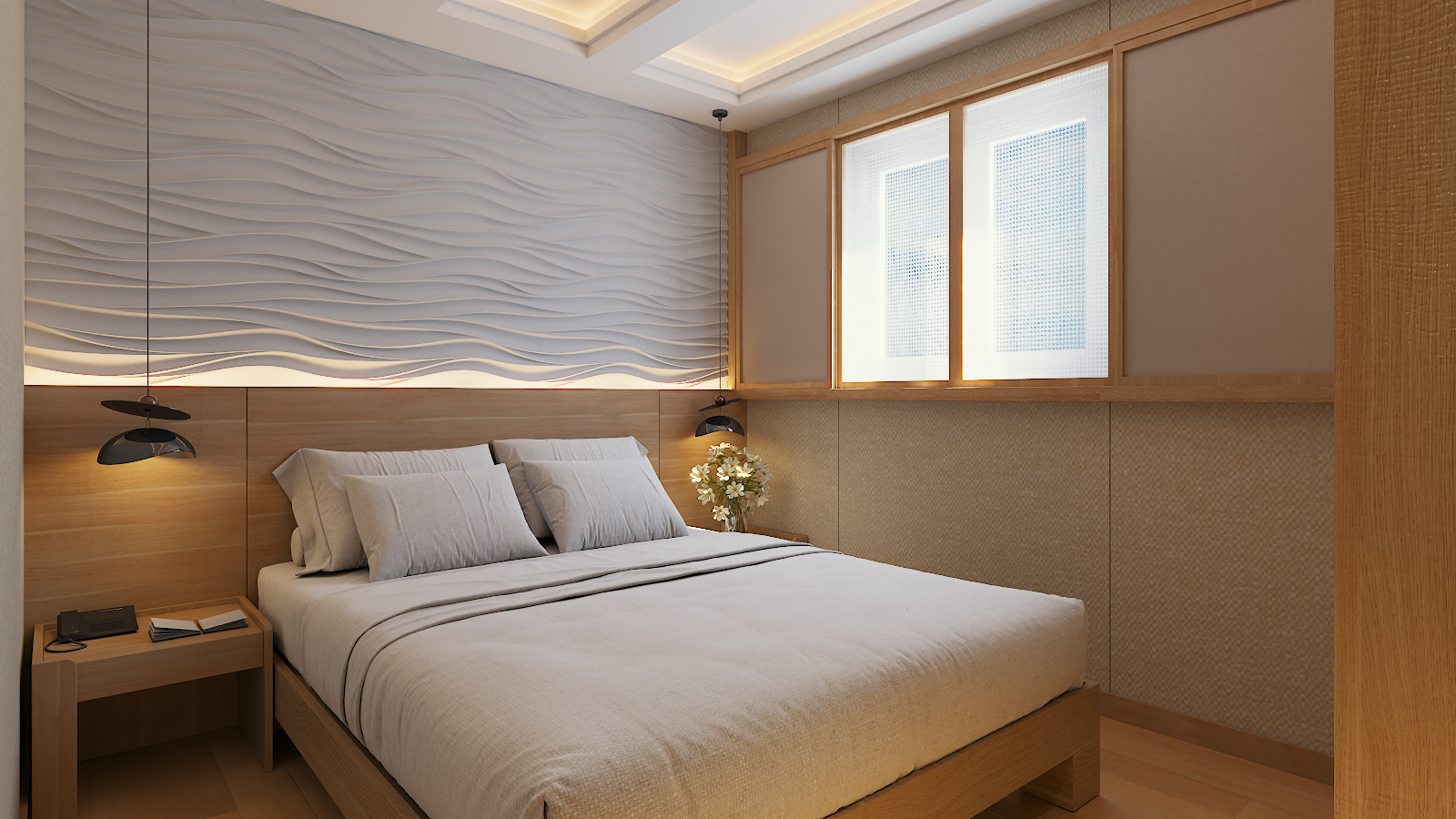 nội thất phòng ngủ căn hộ nhỏ Quận 1
