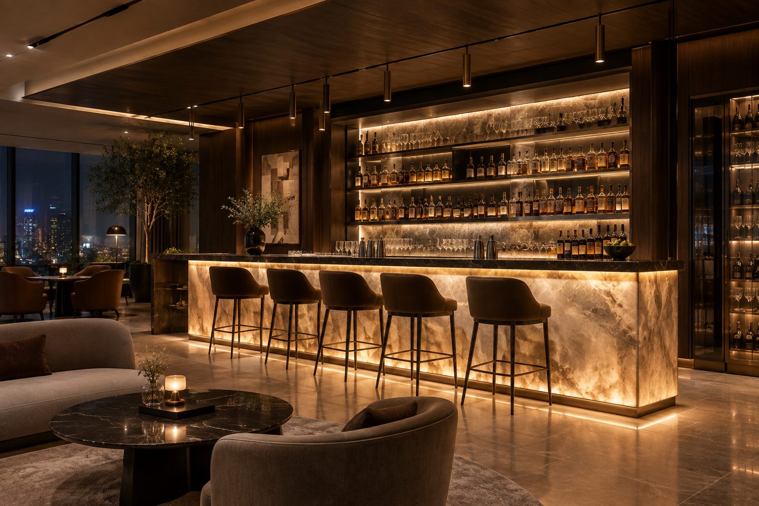 thiet ke chieu sang thi cong noi that lounge cao cap